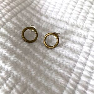 Handmade brass circle studs